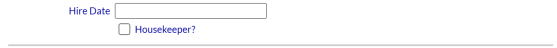 Hire Date and Housekeeping section of the Multi Property / Other tab on the User Maintenance screen, NEW look for Skyware